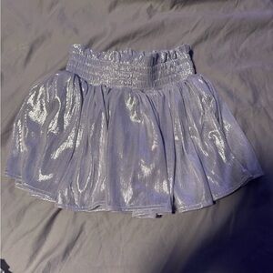 Lola + The Boys Silver Sequin Bubble Mini Skirt